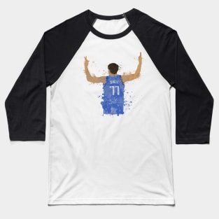 Luka Doncic Paint Splatter Art Baseball T-Shirt